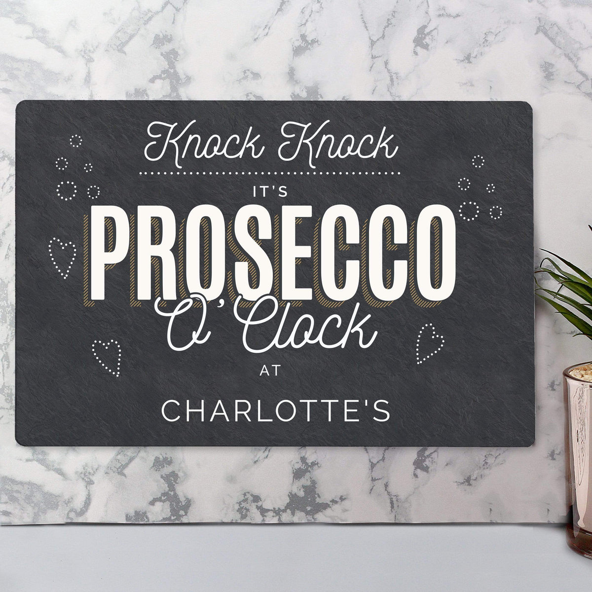 Personalised Memento Hanging Decorations & Signs Personalised Prosecco Metal Sign