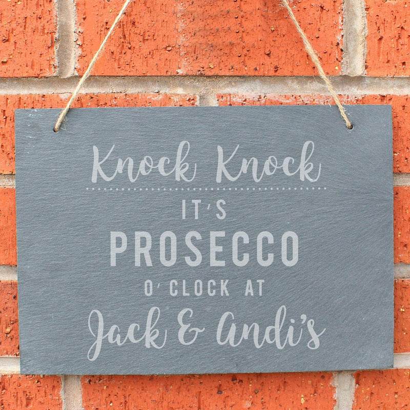 Personalised Memento Hanging Decorations & Signs Personalised Prosecco O&