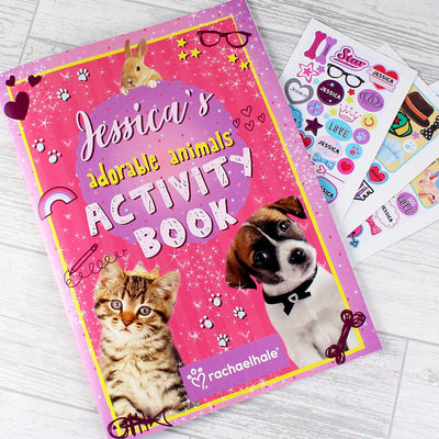 Personalised Memento Books Personalised Rachael Hale Adorable Animals Activity Book With Stickers