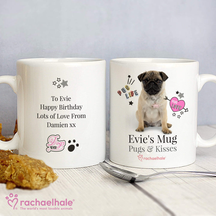 Personalised Memento Mugs Personalised Rachael Hale Doodle Pug Mug
