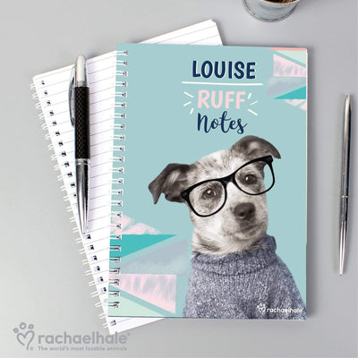 Personalised Memento Stationery & Pens Personalised Rachael Hale 'Ruff Notes' Dog A5 Notebook