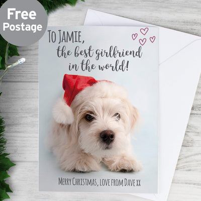 Personalised Memento Greetings Cards Personalised Rachael Hale Terrier Christmas Card