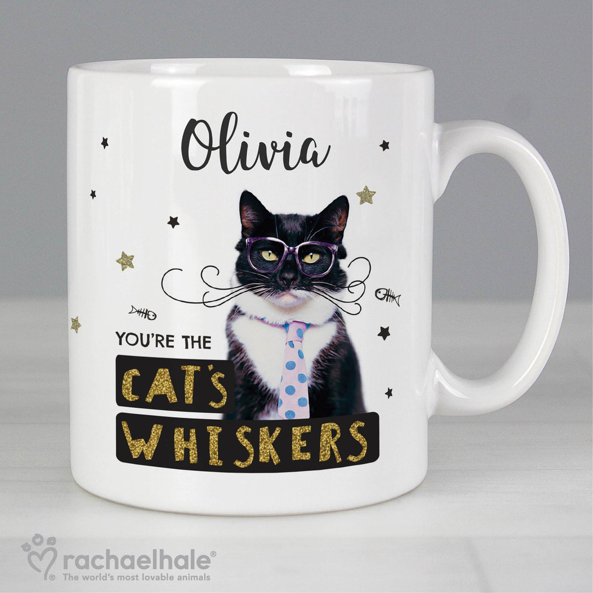 Personalised Memento Mugs Personalised Rachael Hale 'You're the Cat's Whiskers' Mug