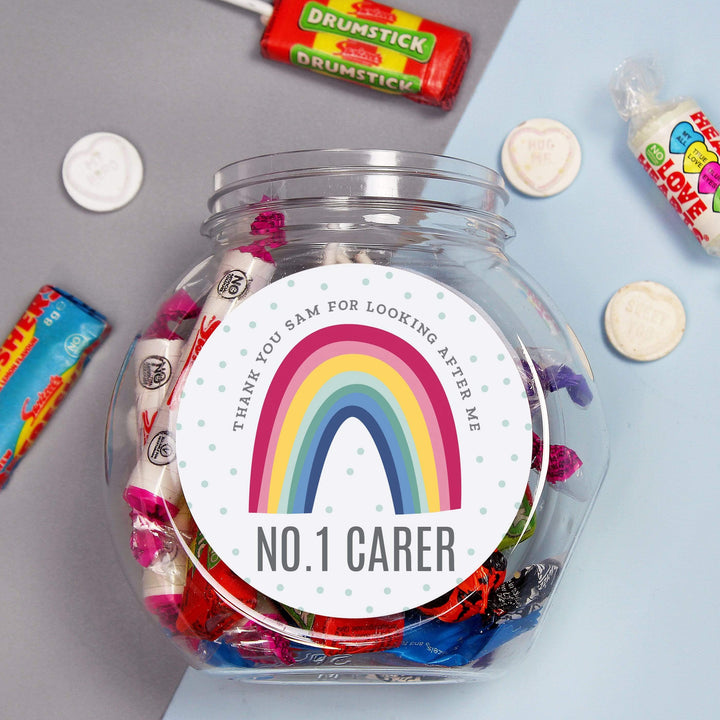 Personalised Memento Food &amp; Drink Personalised Rainbow Sweet Jar