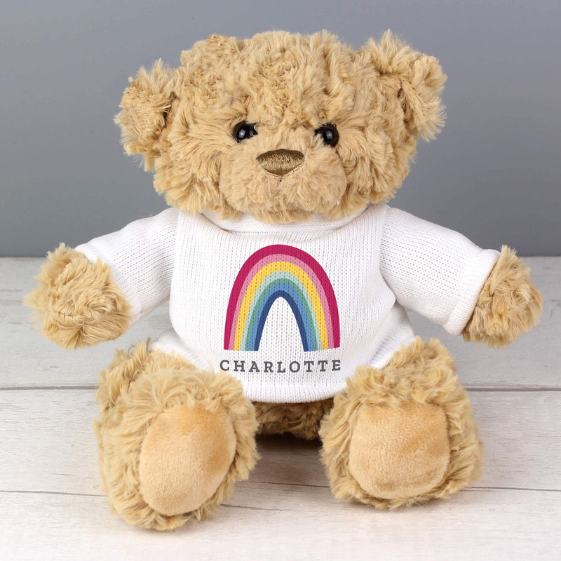Personalised Memento Plush Personalised Rainbow Teddy Bear