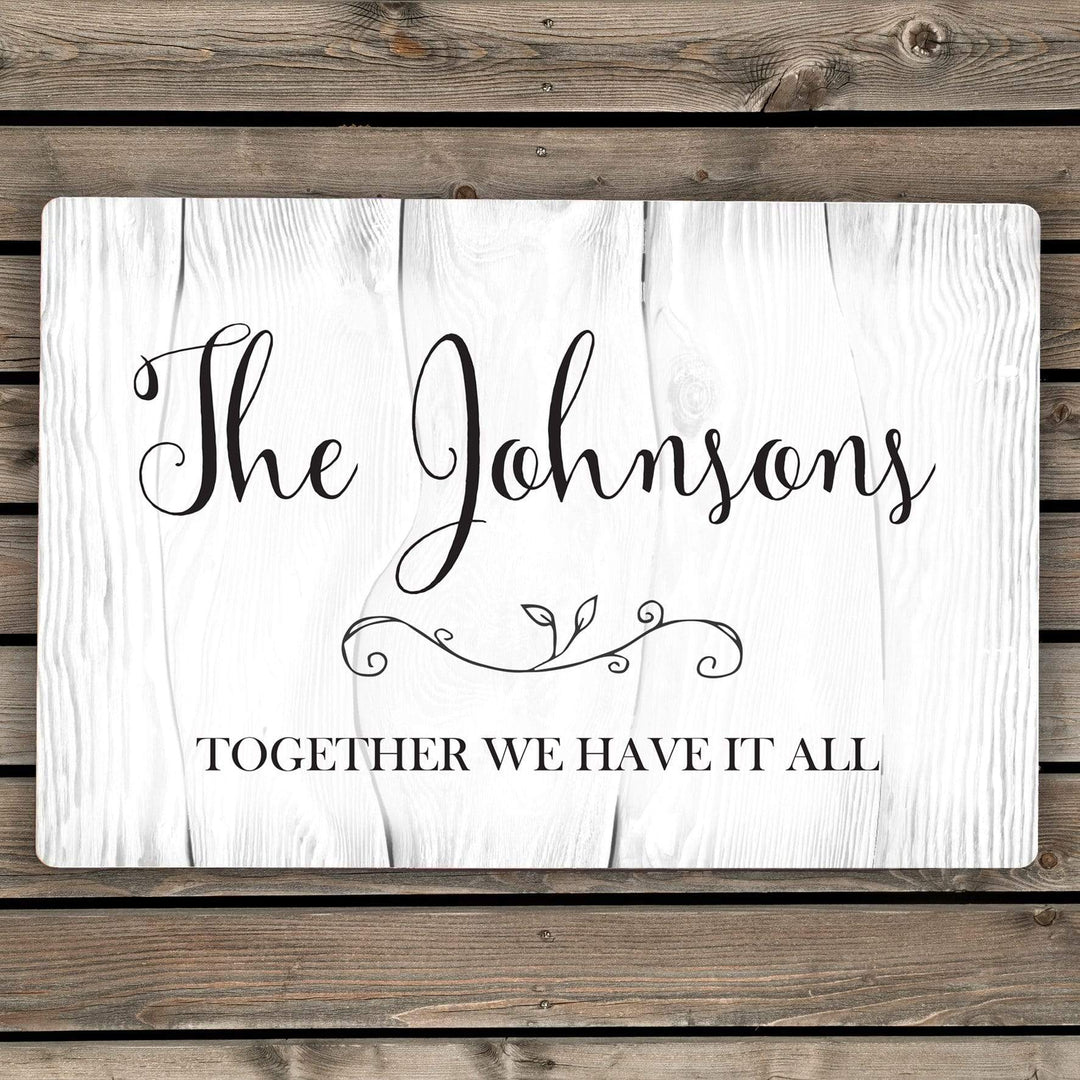 Personalised Memento Hanging Decorations &amp; Signs Personalised Rustic Metal Sign