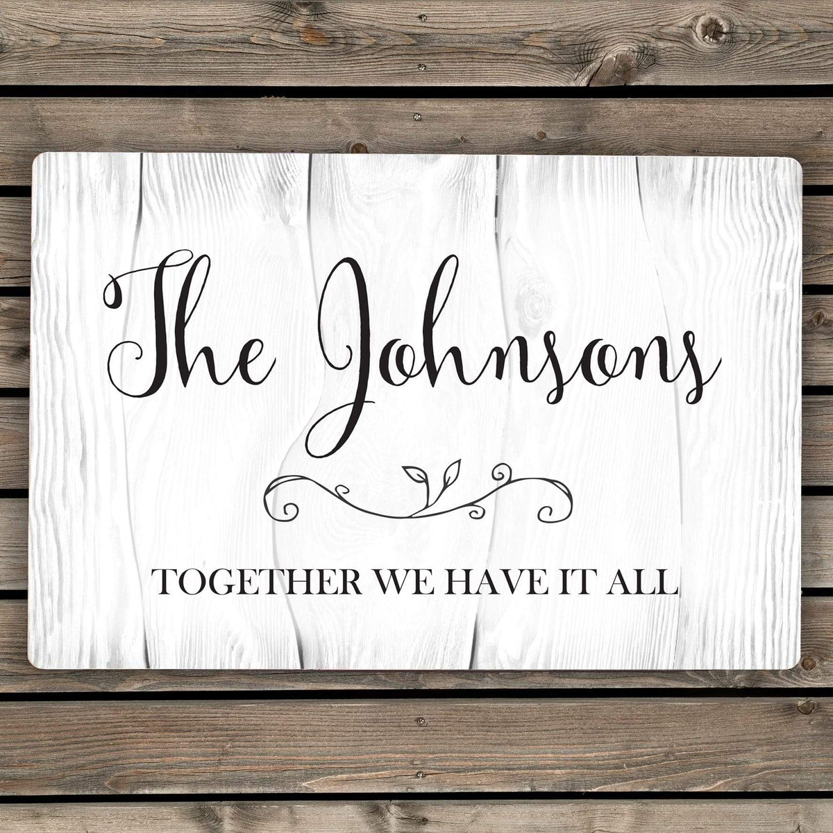 Personalised Memento Hanging Decorations & Signs Personalised Rustic Metal Sign