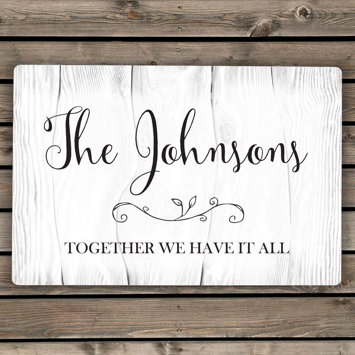 Personalised Memento Hanging Decorations &amp; Signs Personalised Rustic Metal Sign