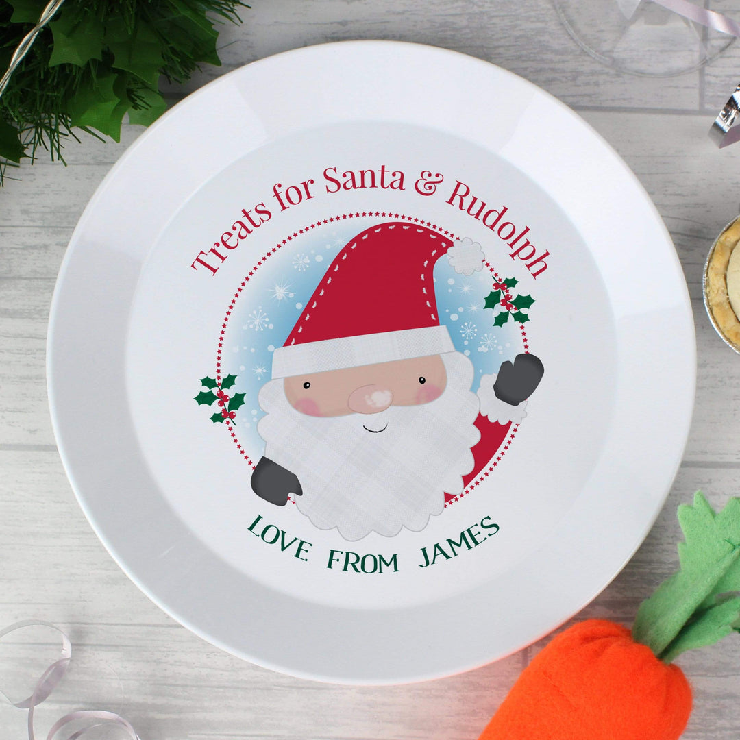 Personalised Memento Kitchen, Baking &amp; Dining Gifts Personalised Santa Christmas Eve Mince Pie Plastic Plate