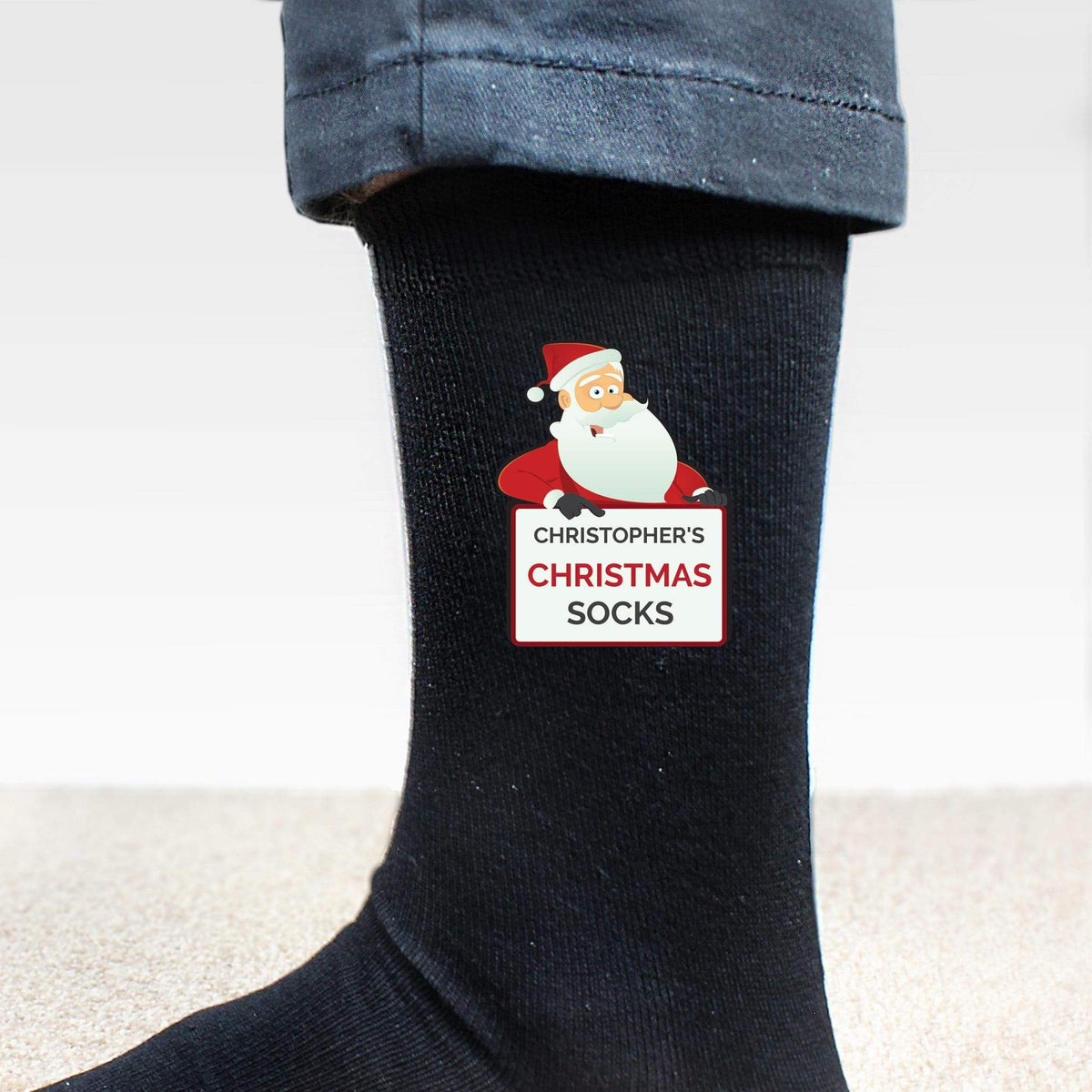 Personalised Memento Clothing Personalised Santa Claus Christmas Socks