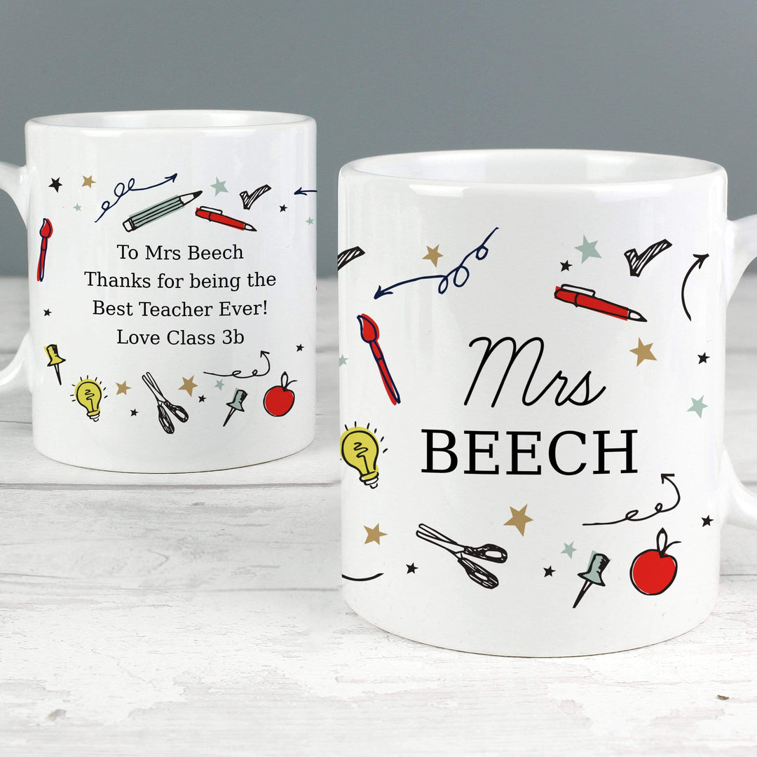Personalised Memento Mugs Personalised School Teachers Mug