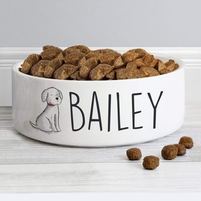 Personalised Memento Pet Gifts Personalised Scribble Dog 14cm Medium Pet Bowl