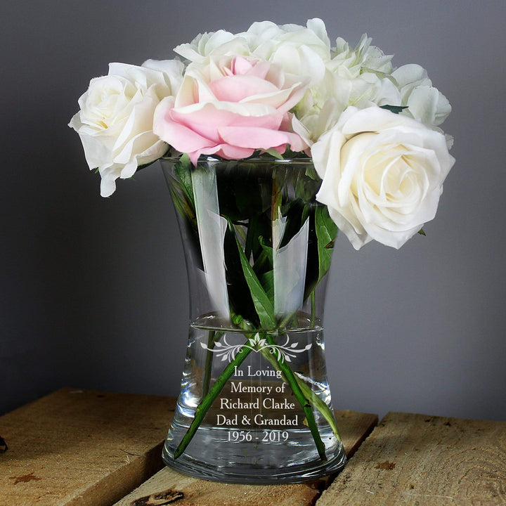 Personalised Memento Vases Personalised Sentiments Glass Vase