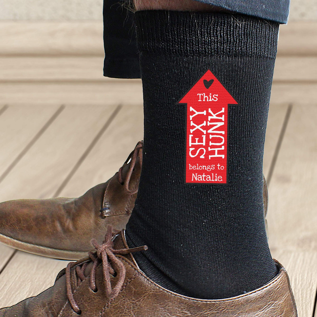 Personalised Memento Clothing Personalised Sexy Hunk Mens Socks