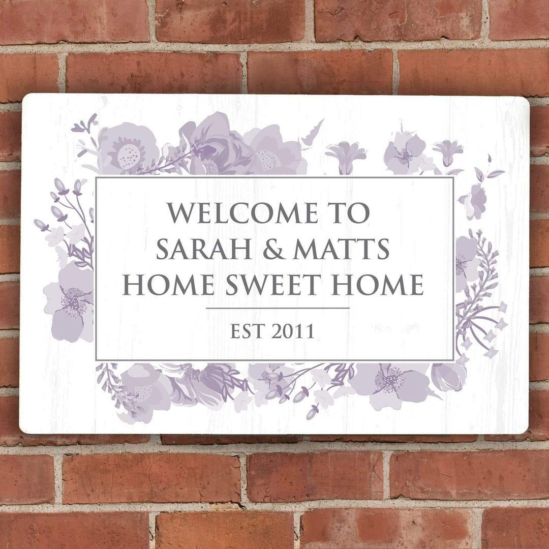 Personalised Memento Hanging Decorations &amp; Signs Personalised Soft Watercolour Metal Sign