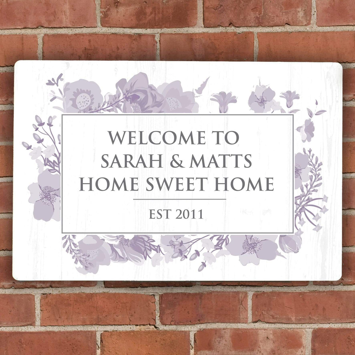 Personalised Memento Hanging Decorations & Signs Personalised Soft Watercolour Metal Sign