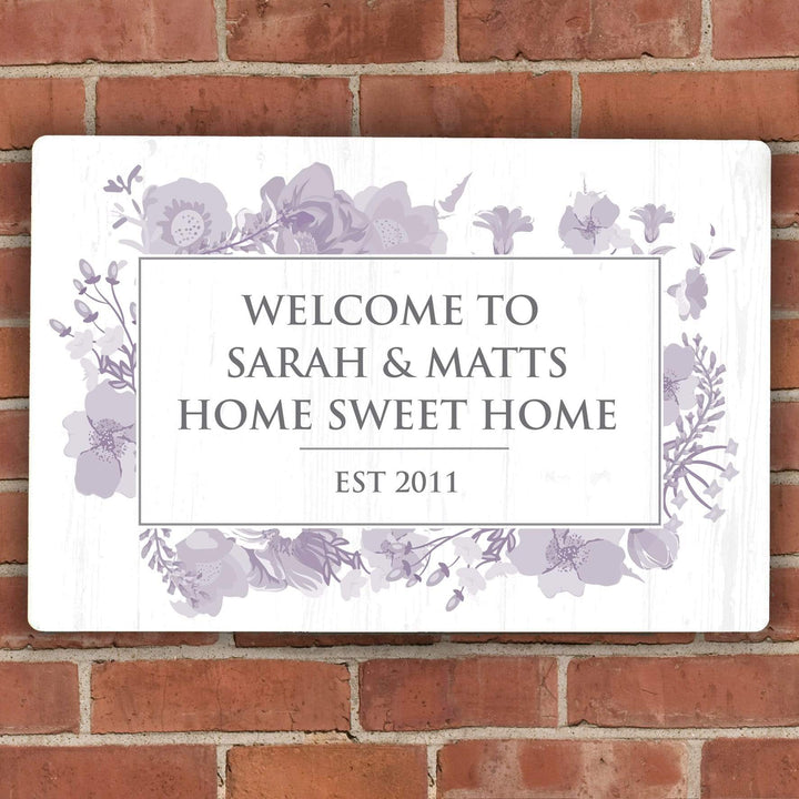 Personalised Memento Hanging Decorations &amp; Signs Personalised Soft Watercolour Metal Sign