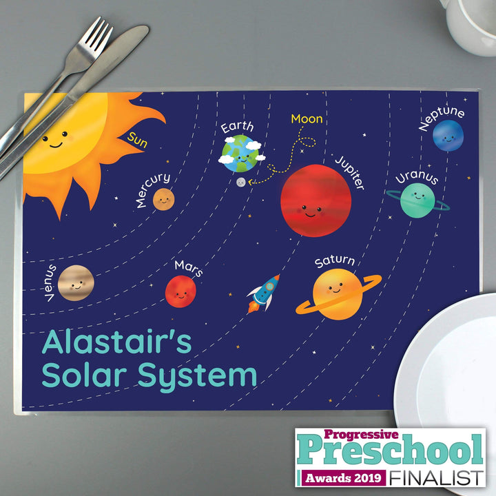 Personalised Memento Mealtime Essentials Personalised Solar System Placemat