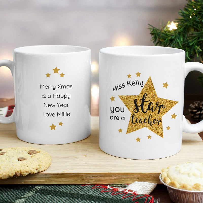 Personalised Memento Mugs Personalised Star Teacher&