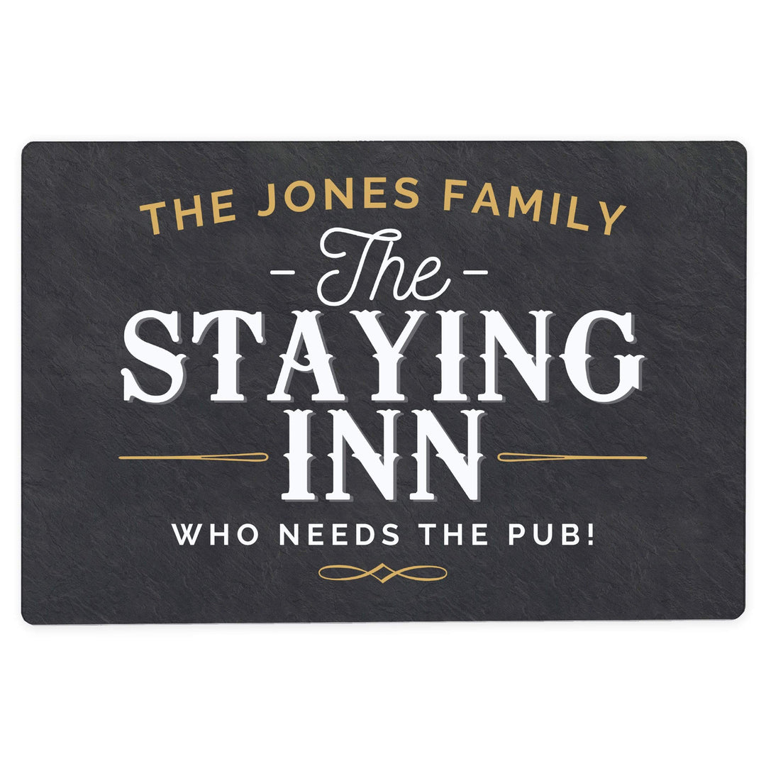 Personalised Memento Hanging Decorations &amp; Signs Personalised Staying Inn Metal Sign