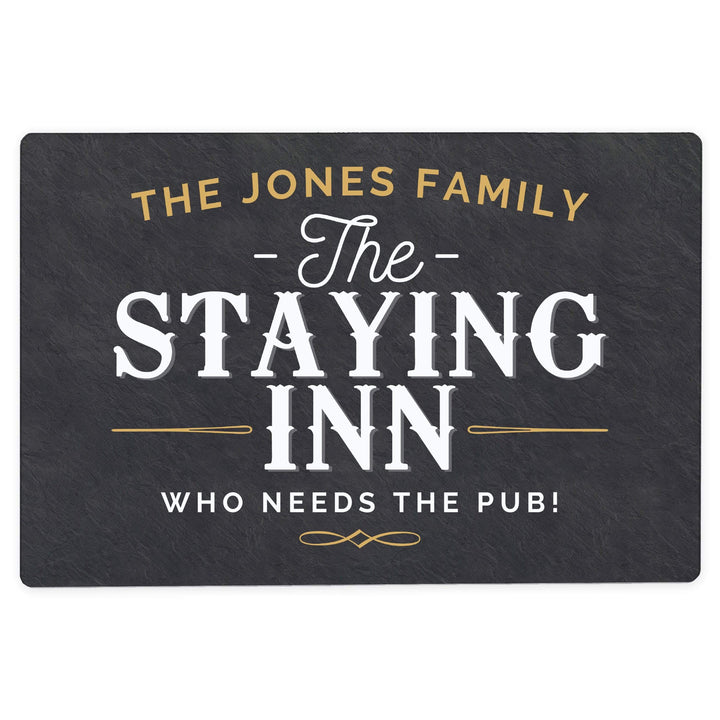 Personalised Memento Hanging Decorations &amp; Signs Personalised Staying Inn Metal Sign