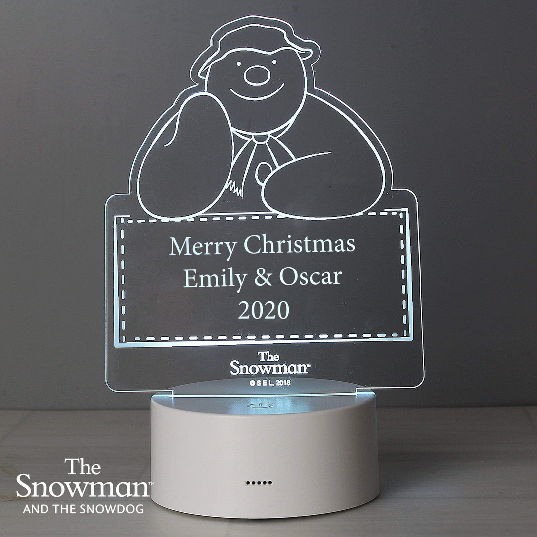 Personalised Memento Candles &amp; Reed Diffusers Personalised The Snowman LED Colour Changing Decoration &amp; Night Light