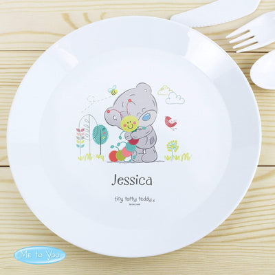 Personalised Memento Mealtime Essentials Personalised Tiny Tatty Teddy Cuddle Bug Plastic Plate