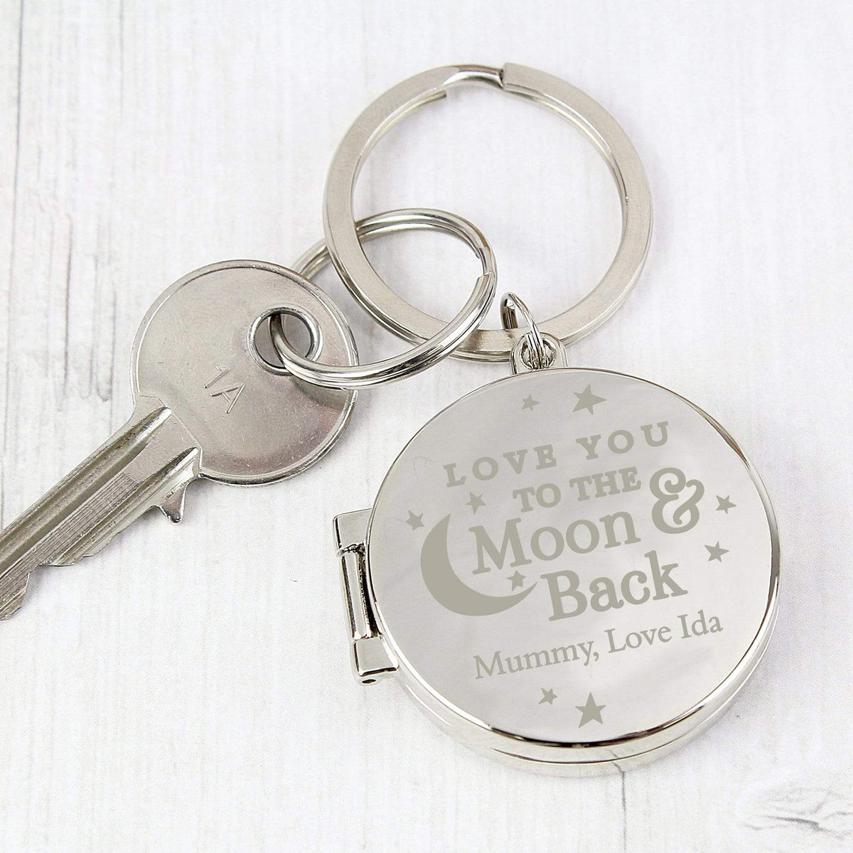 Personalised Memento Keepsakes Personalised To the Moon and Back...Photo Keyring