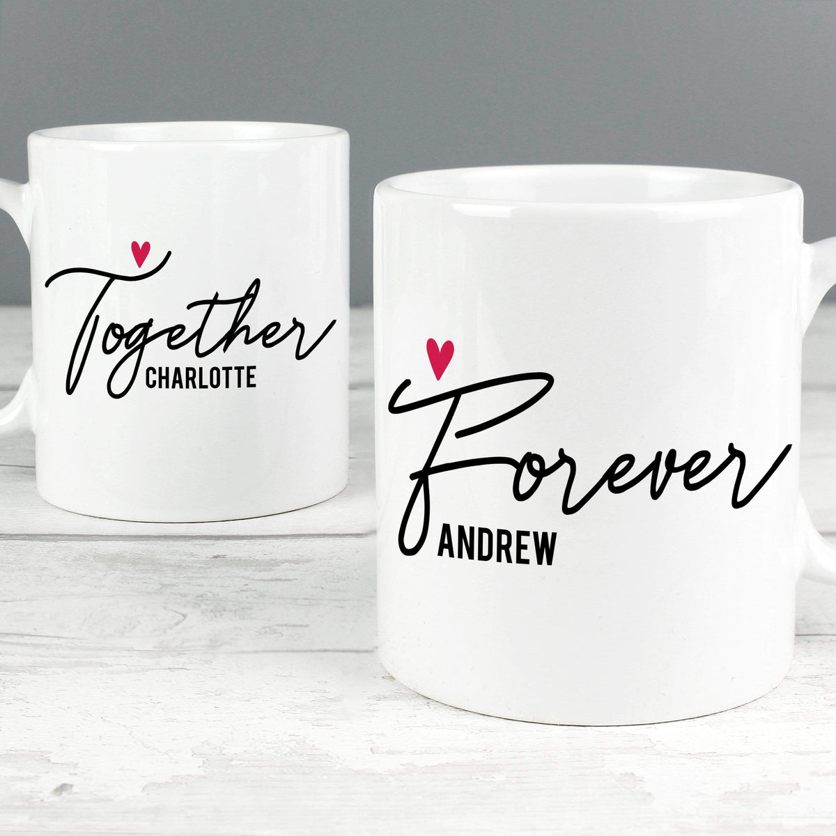 Personalised Memento Mugs Personalised Together Forever Mug Set