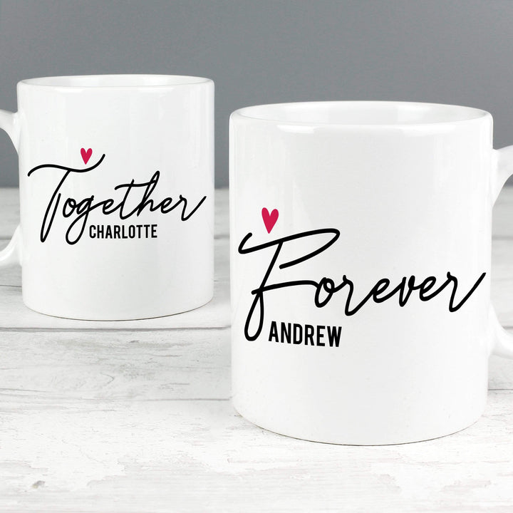 Personalised Memento Mugs Personalised Together Forever Mug Set