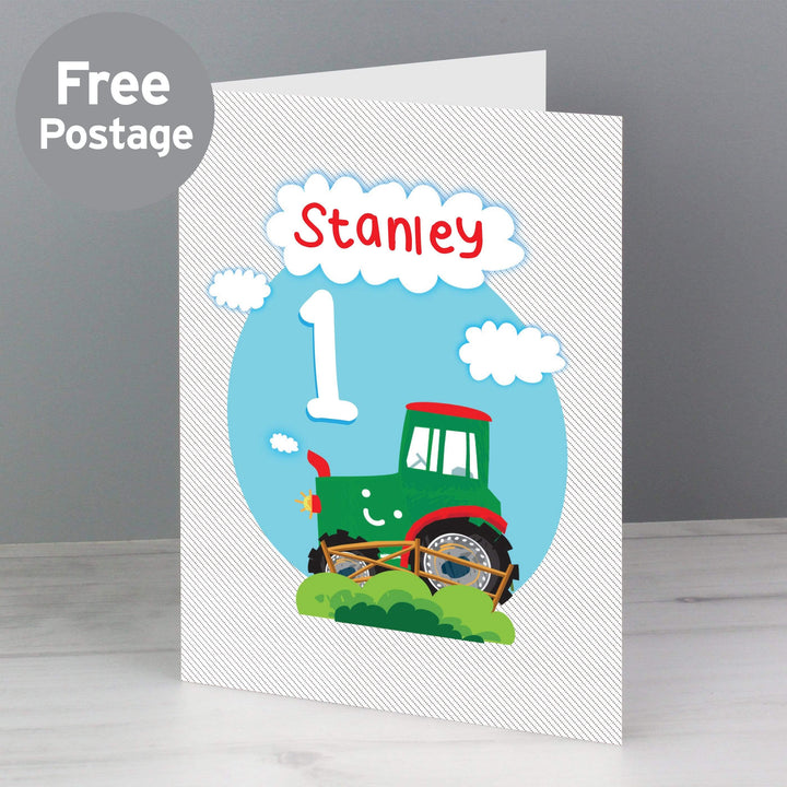 Personalised Memento Greetings Cards Personalised Tractor Birthday Card