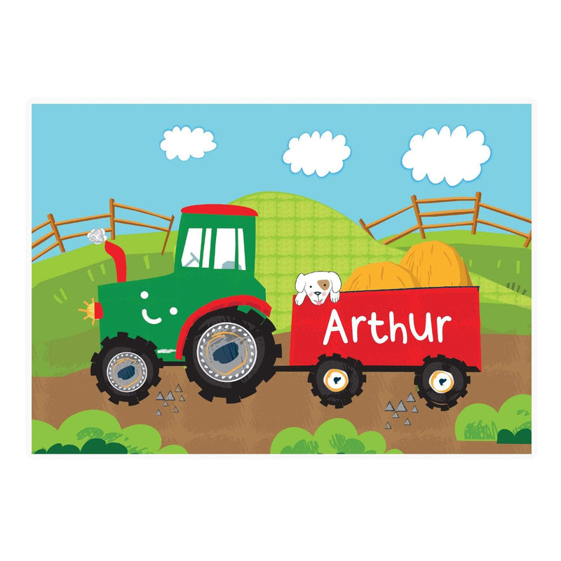 Personalised Memento Mealtime Essentials Personalised Tractor Placemat