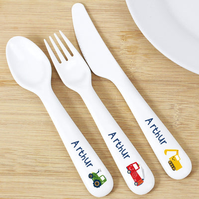 Personalised Memento Mealtime Essentials Personalised Vehicles Plastic Cutlery