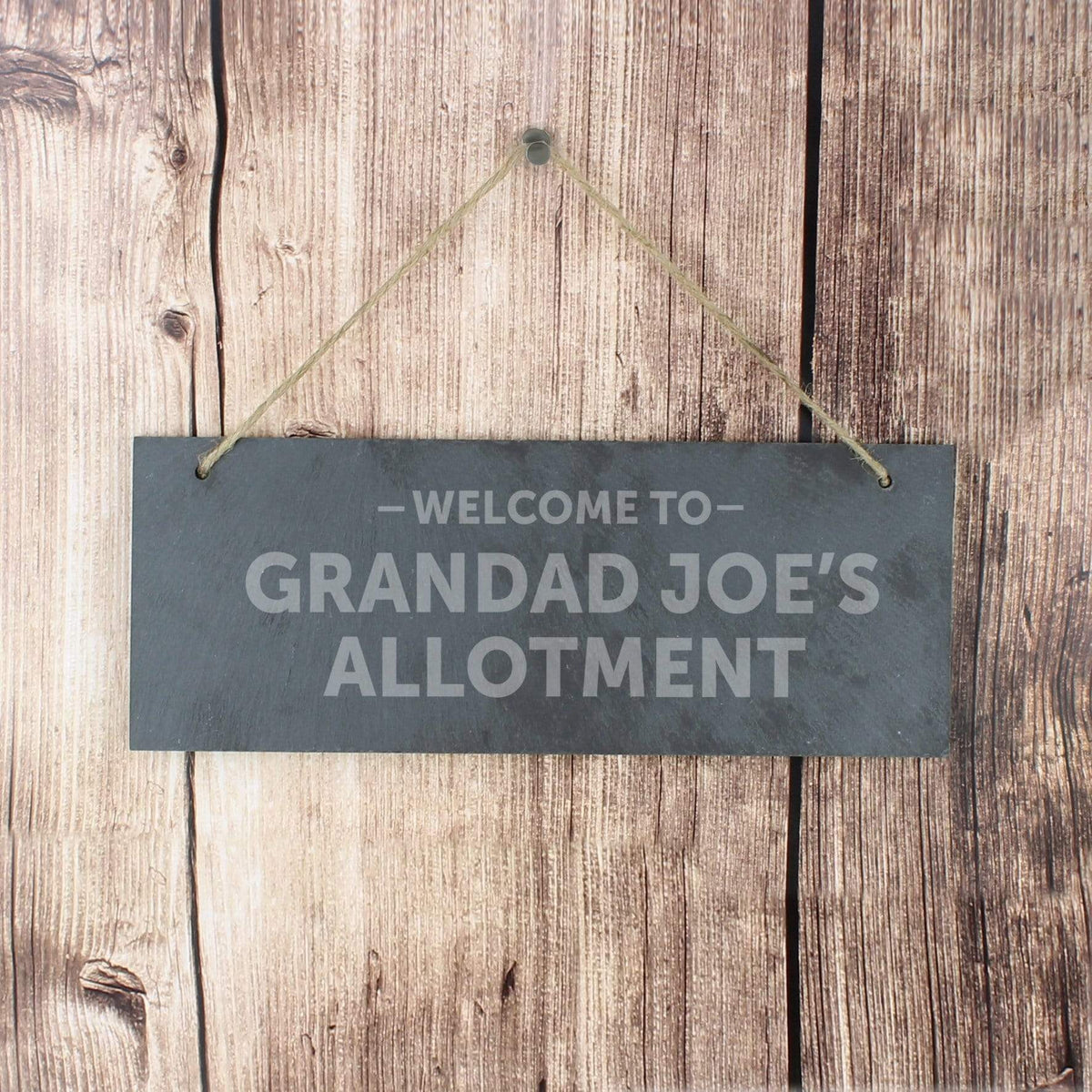 Personalised Memento Hanging Decorations & Signs Personalised Welcome To... Hanging Slate Plaque