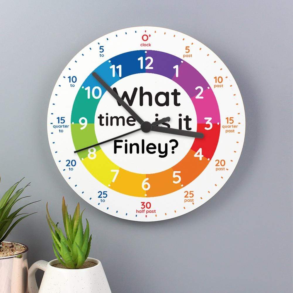 Personalised Memento Clocks & Watches Personalised What Time Is It? Wooden Clock