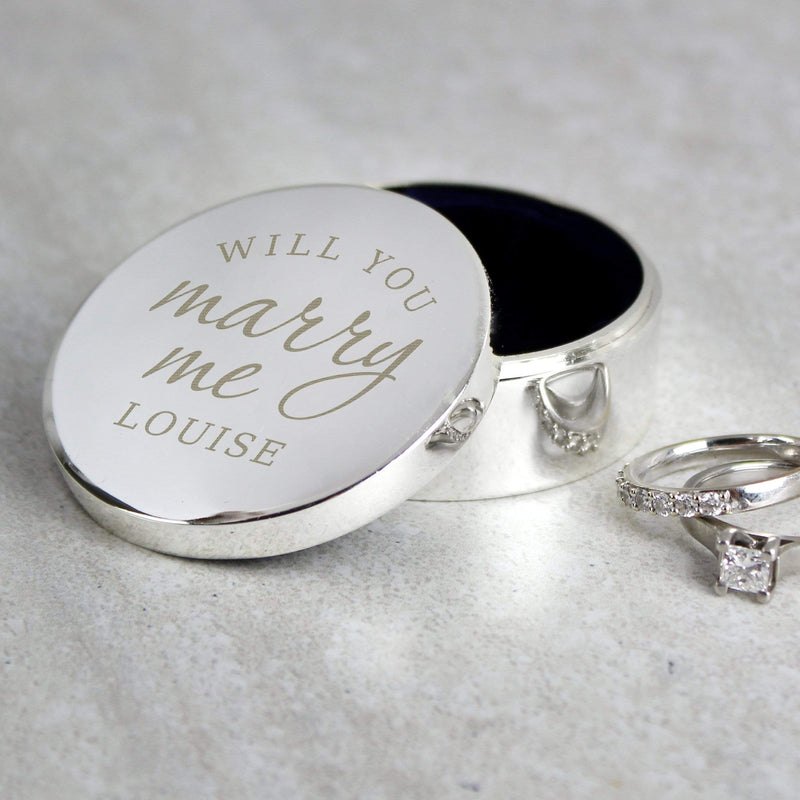 Personalised Memento Keepsakes Personalised Will You Marry Me Ring Box