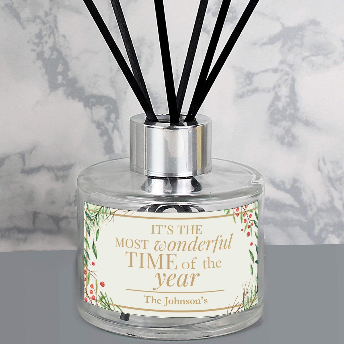 Personalised Memento Candles & Reed Diffusers Personalised 'Wonderful Time of The Year' Christmas Reed Diffuser