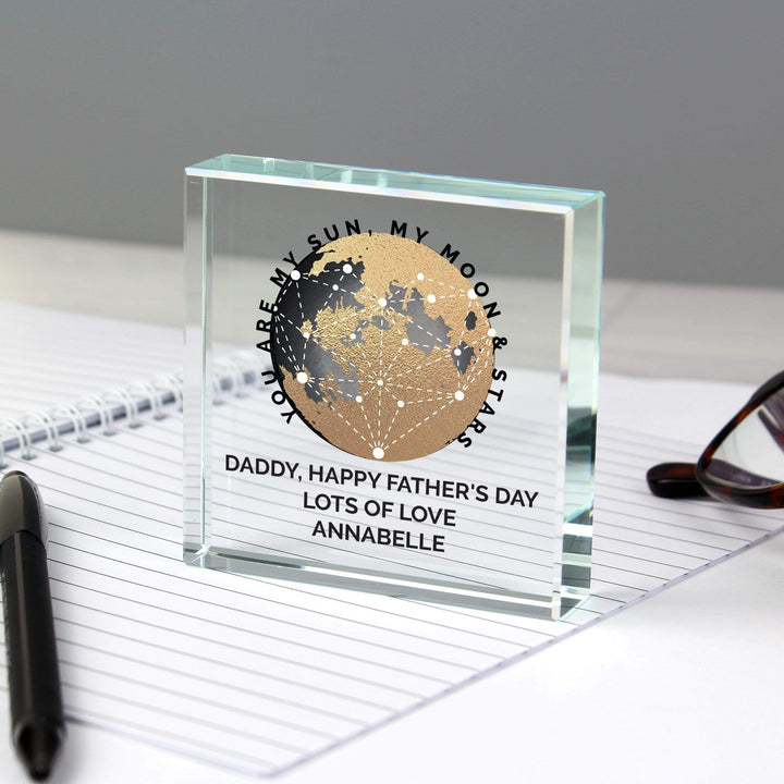Personalised Memento Keepsakes Personalised You Are My Sun My Moon Large Crystal Token