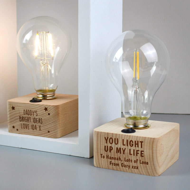 Personalised Memento LED Lights, Candles & Decorations Personalised You Light Up My Life LED Bulb Table Lamp