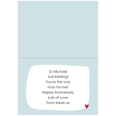 Personalised Memento Greetings Cards Personalised You're My Favourite Husband Card