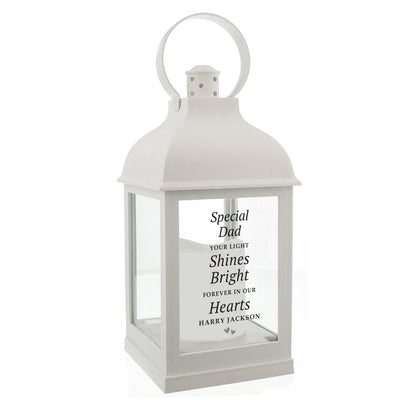 Personalised Memento LED Lights, Candles & Decorations Personalised 'Your Light Shines Bright' White Lantern
