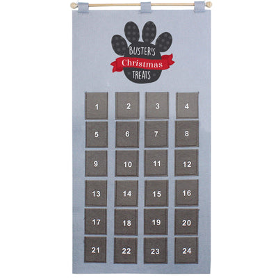 Personalised Memento Christmas Decorations Personalised Pet Advent Calendar In Silver Grey