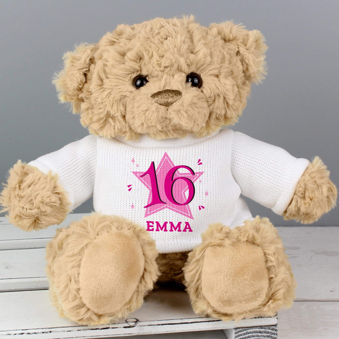 Personalised Memento Personalised Pink Big Age Teddy Bear