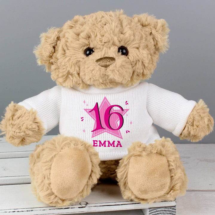 Personalised Memento Personalised Pink Big Age Teddy Bear