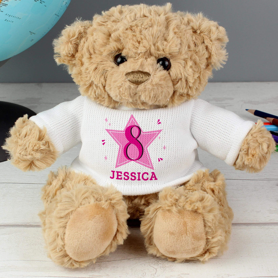 Personalised Memento Personalised Pink Big Age Teddy Bear