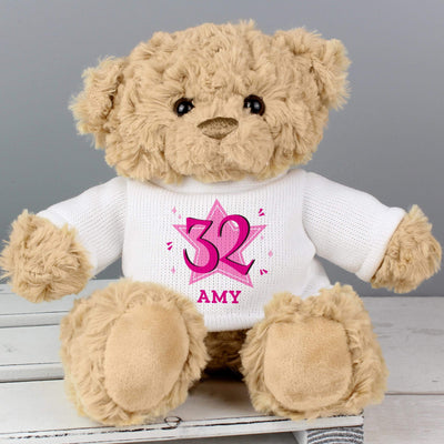 Personalised Memento Personalised Pink Big Age Teddy Bear