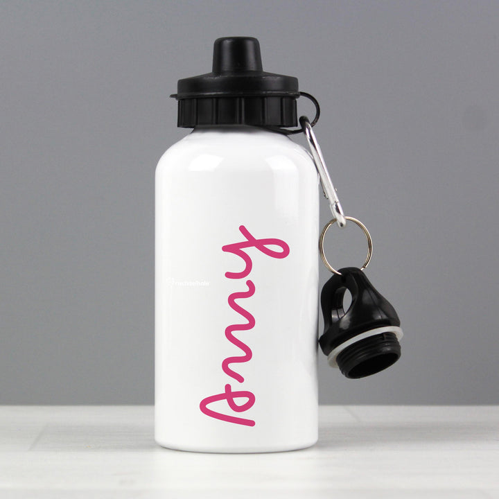 Personalised Memento Personalised Pink Name Island Drinks Bottle