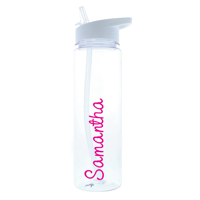 Personalised Memento Mealtime Essentials Personalised Pink Name Island Water Bottle