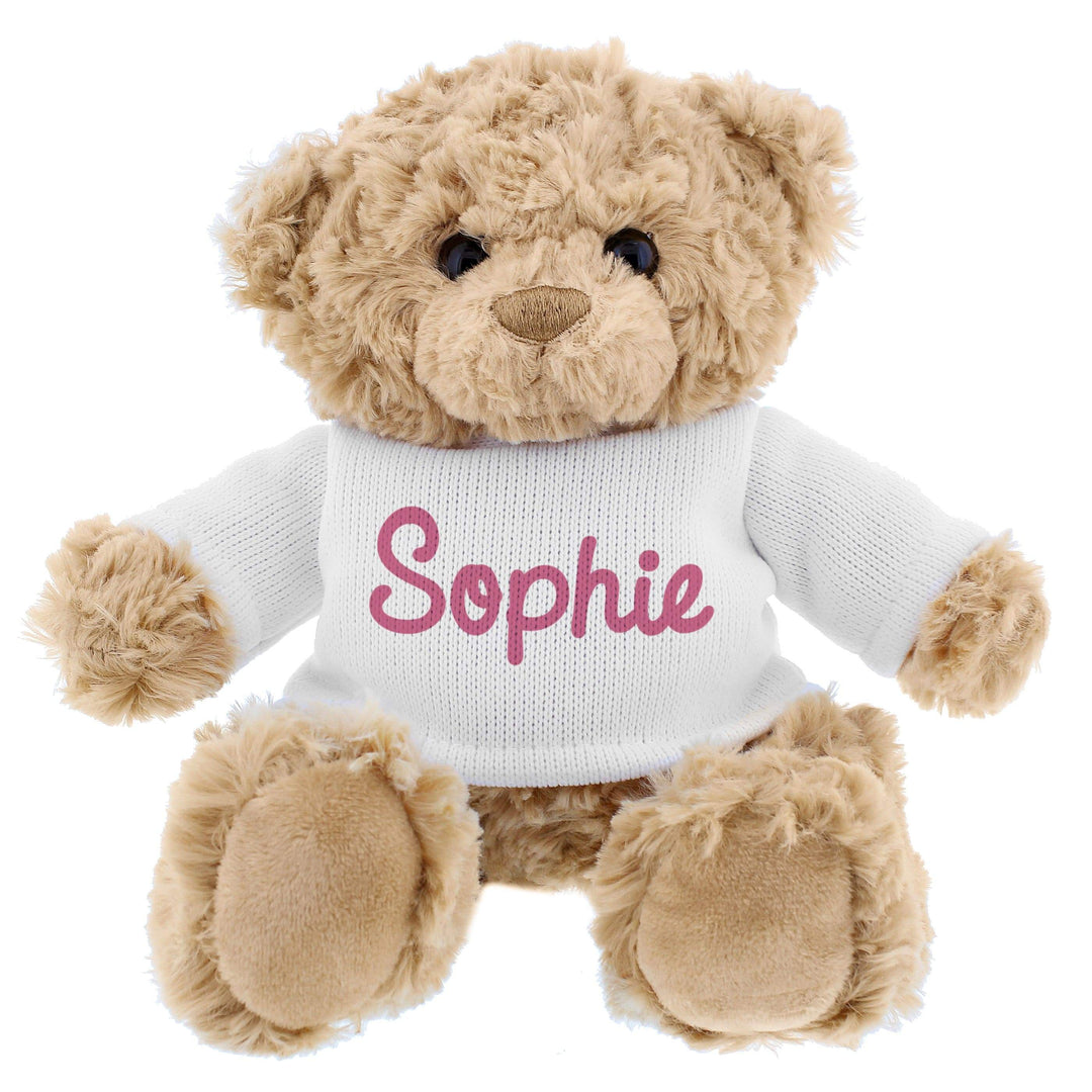 Personalised Memento Plush Personalised Pink Name Only Teddy Bear