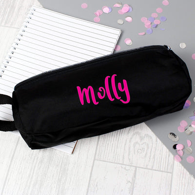 Personalised Memento Stationery & Pens Personalised Pink Name Pencil Case